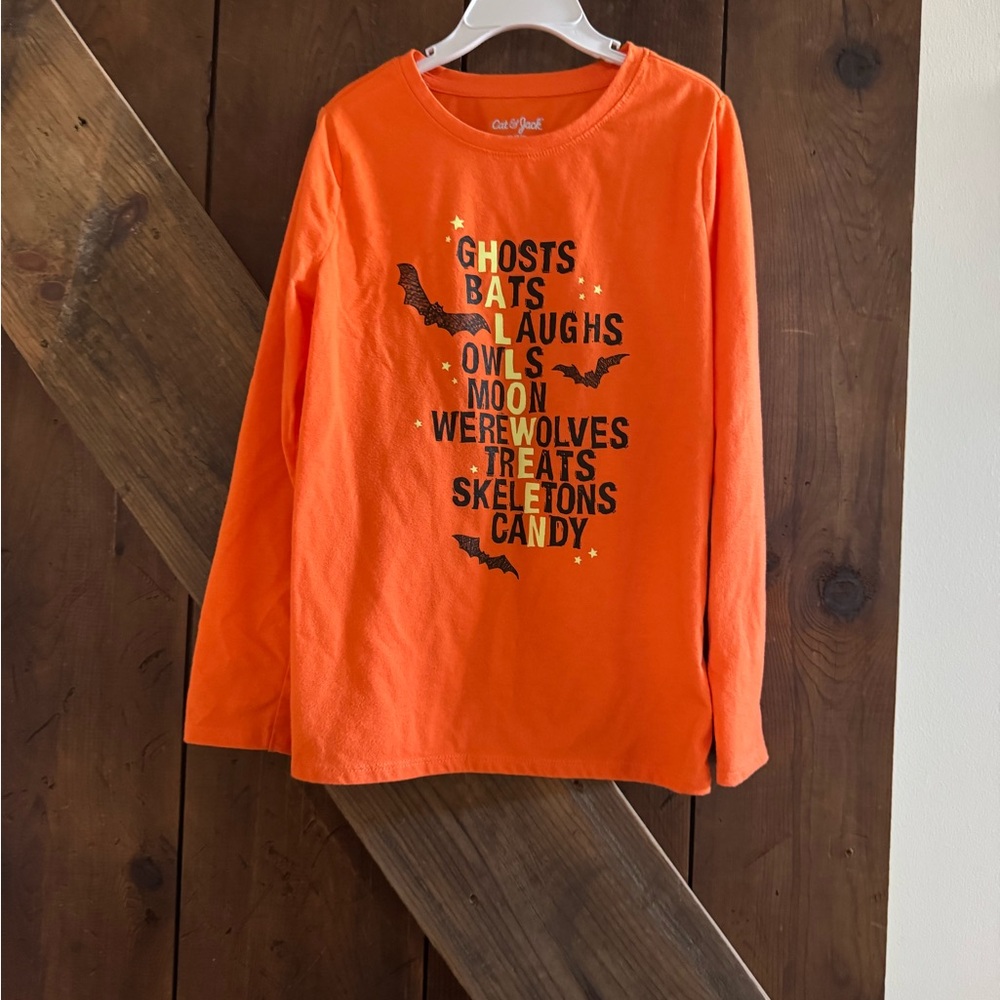 4/$12 💥 Cat & Jack Orange Halloween Long Sleeve Tee